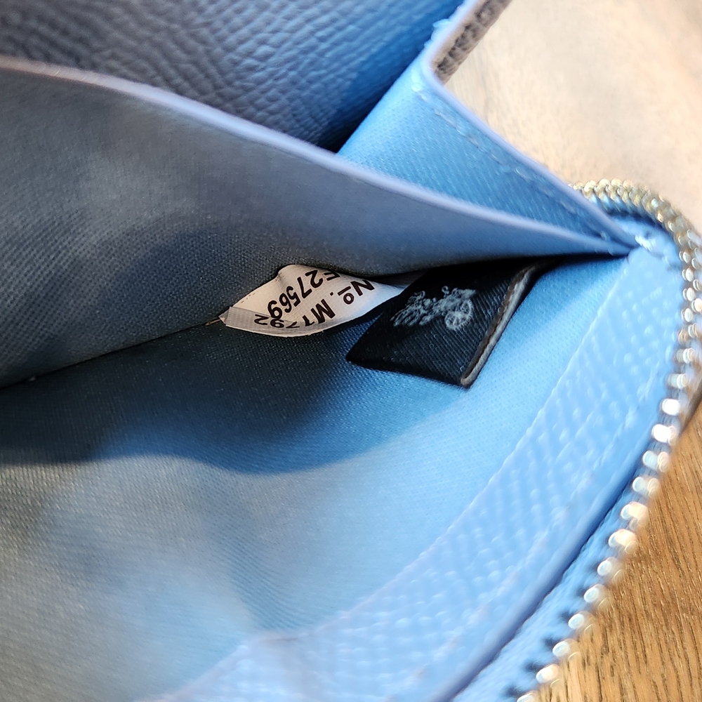 Coach Light Blue Leather Card Holder - Picture 5 of 5